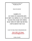 Luận văn Thạc sĩ Quản trị kinh doanh: Nghiên cứu các nhân tố ảnh hưởng đến cấu trúc tài chính của các công ty ngành công nghệ viễn thông được niêm yết trên thị trường chứng khoán Việt Nam