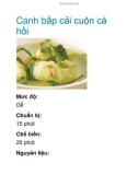 Canh bắp cải cuộn cá hồi