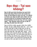 Sẹo đẹp - Tại sao không?