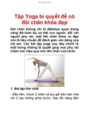 Tập Yoga bí quyết để có đôi chân khỏe đẹp