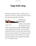 Yoga buổi sáng