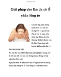 Giải pháp cho làn da có lỗ chân lông to