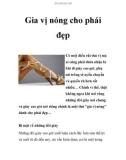 Gia vị nóng cho phái đẹp