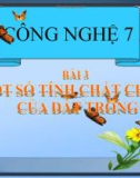 Bài giảng Công nghệ 7 bài 3: Một số tính chất của đất trồng