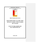 Luận văn Thạc sĩ Khoa học: Hoạch định chiến lược phát triển trường Cao đẳng nghề Nam Định đến năm 2015