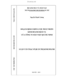 Luận văn Thạc sĩ Quản trị kinh doanh: Hoạch định chiến lược phát triển kinh doanh dịch vụ của công ty Bảo Việt Quảng Ninh