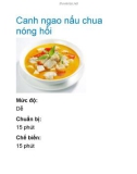 Canh ngao nấu chua nóng hổi