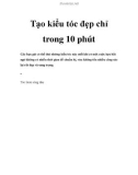 Tạo kiểu tóc đẹp chỉ trong 10 phút