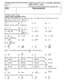 Đề thi giữa học kì 1 môn Toán lớp 9 năm 2023-2024 có đáp án - Trường THCS Nguyễn Văn Trỗi, Hiệp Đức
