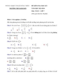 Đề thi học kì 1 môn Toán lớp 7 năm 2023-2024 có đáp án - Trường THCS Kim Sơn, Đông Triều