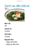 Canh rau dền chả cá