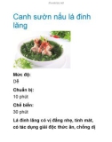 Canh sườn nấu lá đinh lăng