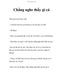 Chẳng nghe thấy gì cả