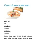 Canh củ sen sườn non