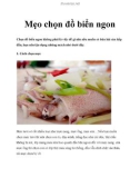 Mẹo chọn đồ biển ngon