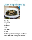 Canh rong biển thịt bò