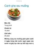 Canh ghẹ rau muống