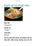 Canh cá mú khoai môn