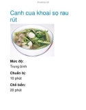 Canh cua khoai sọ rau rút