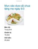 Mực xào dưa cải chua tặng mẹ ngày 8/3