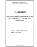 Sáng kiến kinh nghiệm THCS: Một số giải pháp giúp học sinh trung học cơ sở nhận biết tên nốt nhạc trên khuông nhạc