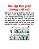 Bài tập thư giãn chống mệt mỏi