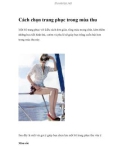 Cách chọn trang phục trong mùa thu