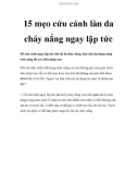 15 mẹo cứu cánh làn da cháy nắng ngay lập tức