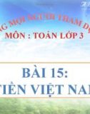 Bài giảng Tiền Việt Nam - Toán 3 - GV.Ng.P.Hùng