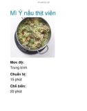 Mì Ý nấu thịt viên