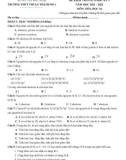 Đề kiểm tra giữa học kì 1 môn Hóa học lớp 10 năm 2021-2022 - Trường THPT Thuận Thành Số 1