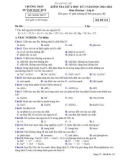 Đề kiểm tra giữa học kì 1 môn Hóa học lớp 11 năm 2021-2022 - Trường THPT Huỳnh Ngọc Huệ