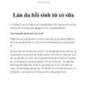 Làn da hồi sinh từ cỏ sữa