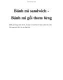 Bánh mì sandwich