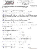 Đề thi KSCL môn Toán 12 năm 2020-2021 có đáp án - Trường THPT Lương Tài (Lần 1)