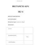 DECTANCYL 0,5% (Kỳ 1)