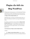 Plugins cần thiết cho Blog WordPress