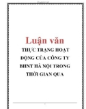 Luận văn: THỰC TRẠNG HOẠT ĐỘNG CỦA CÔNG TY BHNT HÀ NỘI TRONG THỜI GIAN QUA