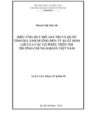 Luận văn Thạc sĩ Tài chính ngân hàng: Hiệu ứng quy mô, giá trị và quán tính giá ảnh hưởng đến tỷ suất sinh lợi của các cổ phiếu trên thị trường chứng khoán Việt Nam