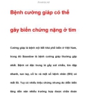 Tài liệu Bệnh cường giáp có thể gây biến chứng nặng ở tim