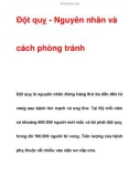 Nguyên nhân và cách phòng tránh Đột quỵ