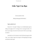 Giấc Ngủ Của Bạn