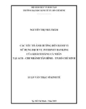 Luận văn Thạc sĩ Kinh tế: Các yếu tố ảnh hưởng đến hành vi sử dụng dịch vụ Internet banking của khách hàng cá nhân tại ACB – Chi nhánh Tân Bình – Thành phố Hồ Chí Minh