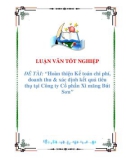 luận văn: Hoàn thiện Kế toán chi phí, doanh thu & xác định kết quả tiêu thụ tại Công ty Cổ phần Xi măng Bút Sơn