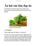 Ăn hải sản làm đẹp da