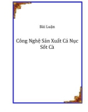 Công Nghệ Sản Xuất Cá Nục Sốt Cà