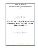 Luận văn Thạc sĩ Kinh tế: Phân tích yếu tố tác động đến khả năng nợ đọng các khoản thu từ đất trên địa bàn Quận Bình Tân