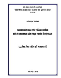 Luận án Tiến sĩ Kinh tế: Nghiên cứu các yếu tố ảnh hưởng đến ý định mua sắm trực tuyến ở Việt Nam