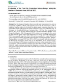 Evaluation of the Can Gio vegetation index changes using the sentinel-2 datasets from 2015 to 2023