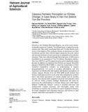 Cassava farmers’ perception on climate change: A case study in Van Yen district, Yen Bai province